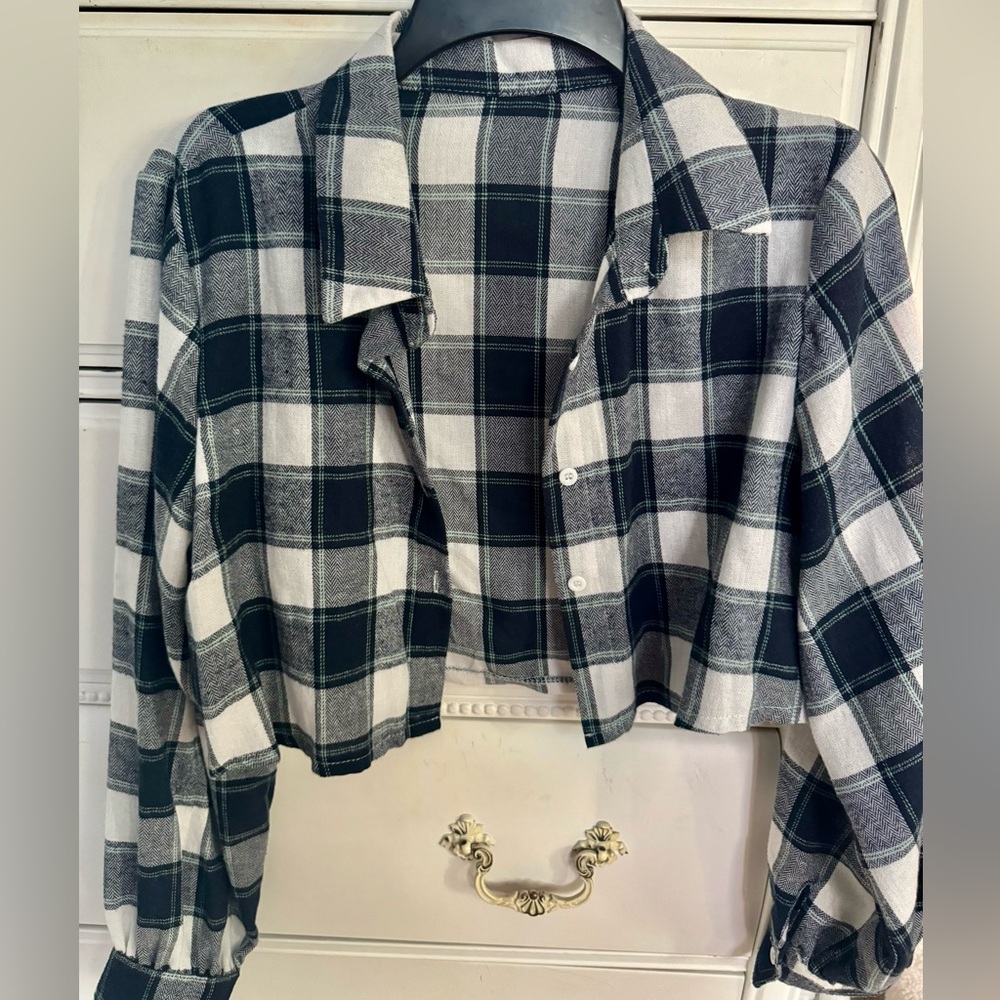 Navy and Green Flannel